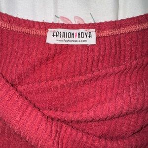 Fashion Nova off the shoulder midi pink dress